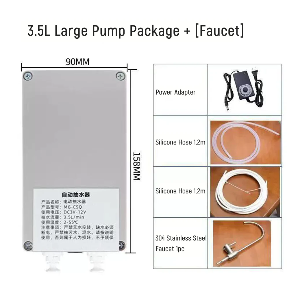 Elektrische Kraan Waterpomp 12V 2L/min 3.5L/min Kraan Automatische Zuigpomp Camper Boot Caravan Elektrische keuken Waterpomp