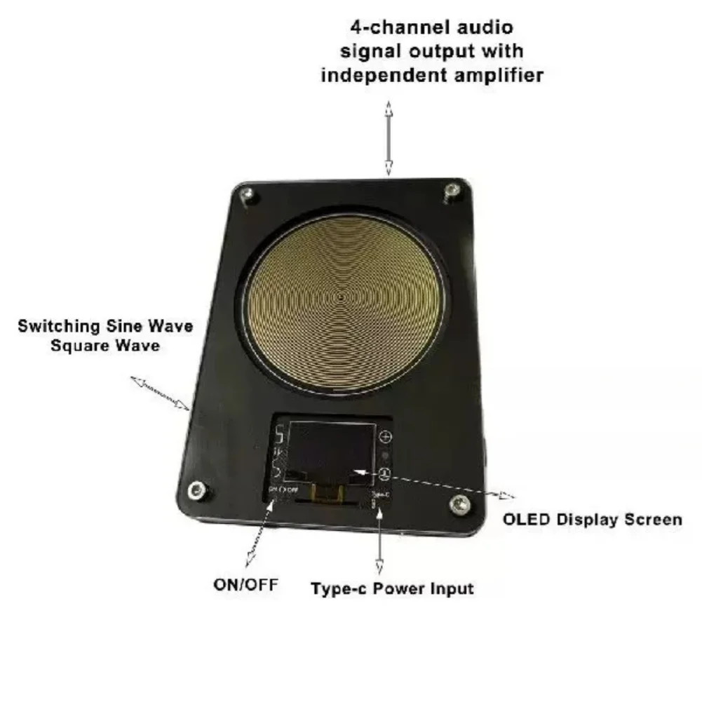 Rechargeable Portable For frequency Generator 0.01Hz to For 999.9Hz Sine Square Wave 115x85x18mm Input Display