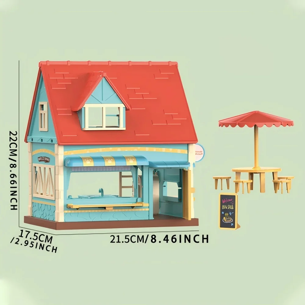 DICHENGHOUSE-6801-52 パンケーキハウス ミニチュア ドールハウス 家具モデル 1:12 プレイガール おもちゃ ギフト