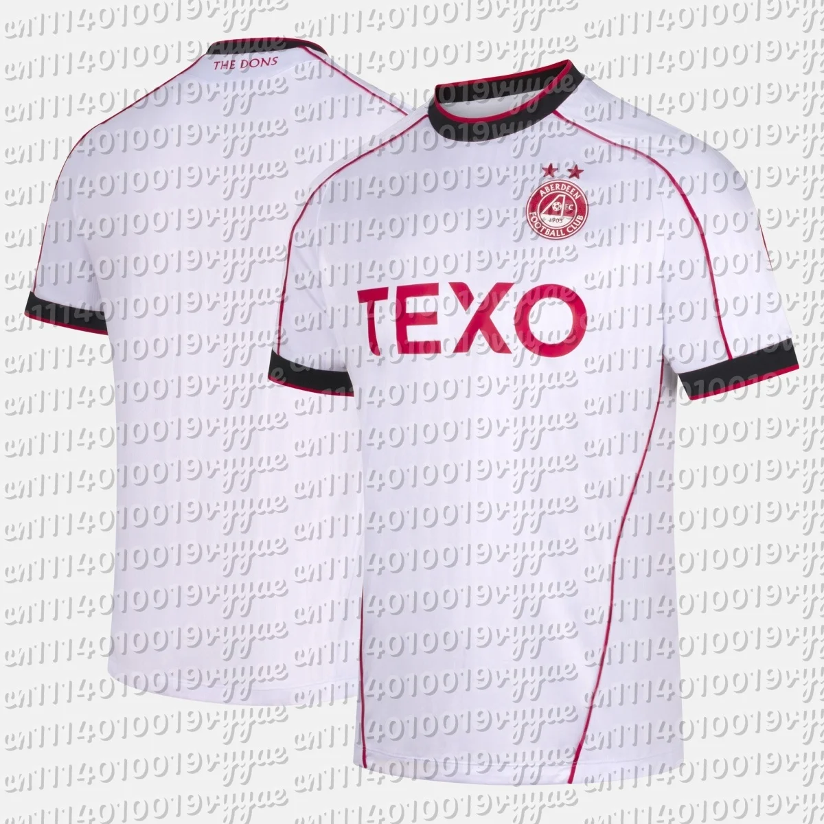 2026-27 Aberdeen Style Familien-Fußballtrikots, Sommer-Freizeit-Kurzarm-T-Shirt, Herren-, Damen- und Kinderbekleidung – Detail 1