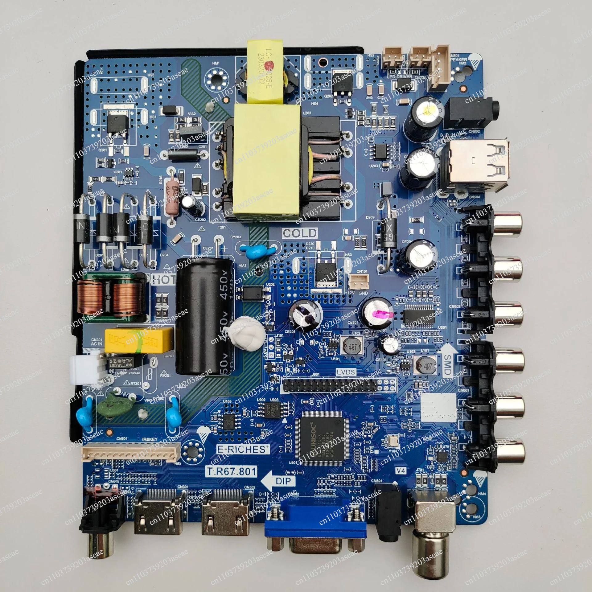 LCD TV main board T. R67.801 light bar power supply 33V-105V remote control switching program