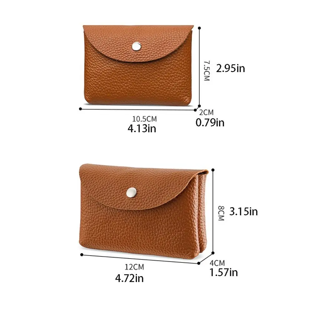 Zipper Purse Wallets Women PU Leather Coin Purse Men Casual Portable Money Bag Card Holders Simple Multi-function