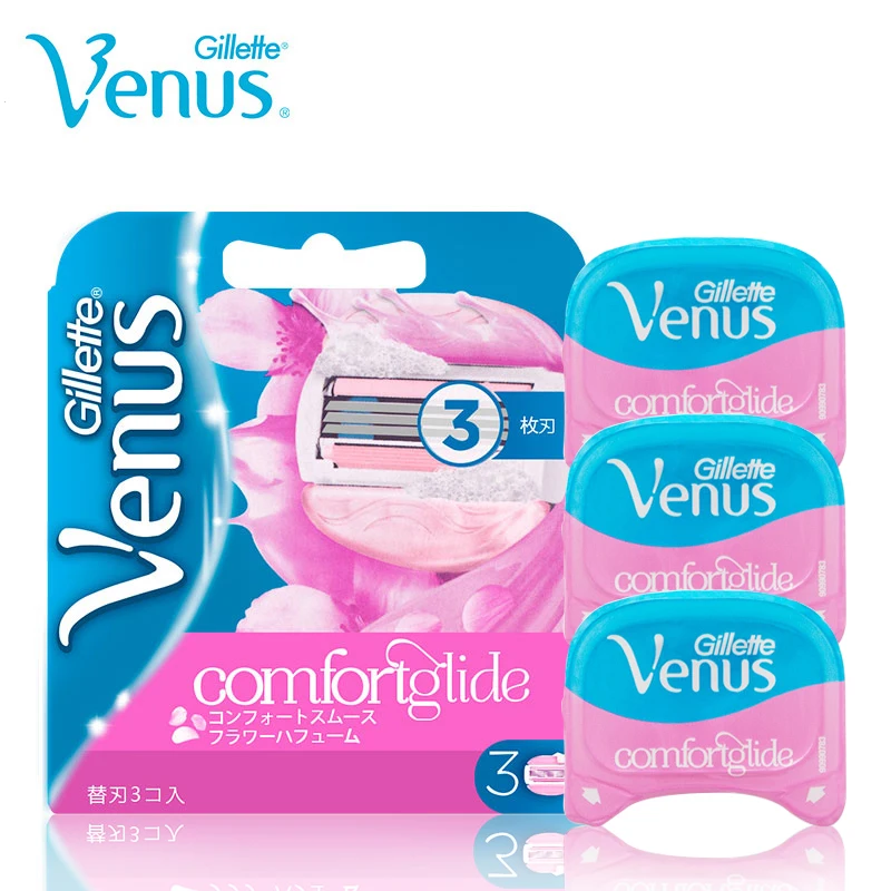 Original Gillette Venus Breeze Shaving Razors  White Tea Razor Blades Women Shavor blades Refills for Girls Hair Removal