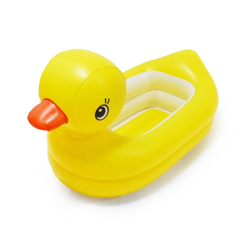 Banheira inflável de pato, piscina para bebês, pato amarelo, banheira inflável, brinquedos infláveis de verão para crianças