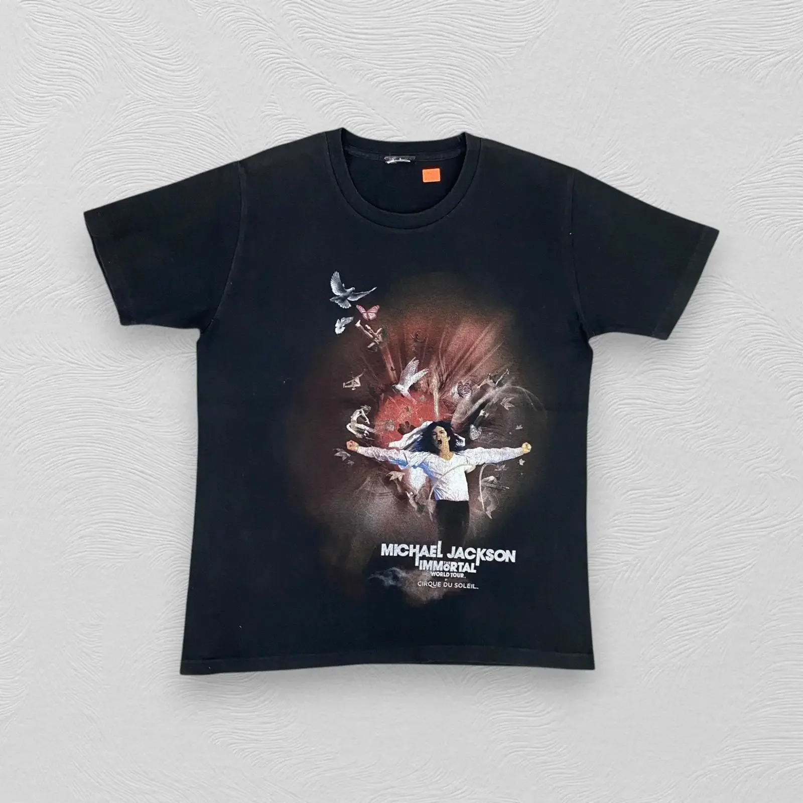 Vintage Michael Jackson The Immortal World Tour Cirque Du Soleil T shirt vintage Washed streetwear homme Comfortable Unisex