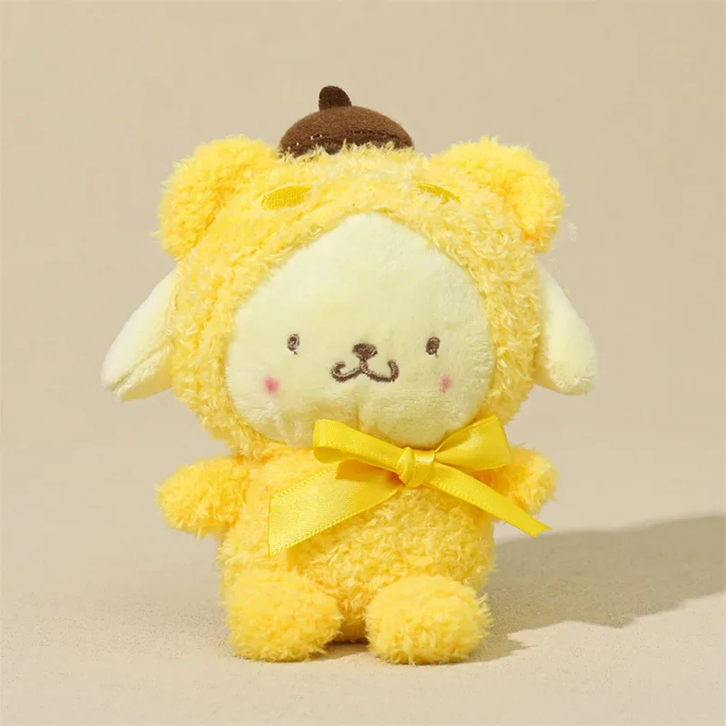 Kawaii Sanrio Keychain Plush Doll Keyring Hello Kitty Plushie Cinnamoroll KeyChains Bag Pendant Toy Gift for Girls
