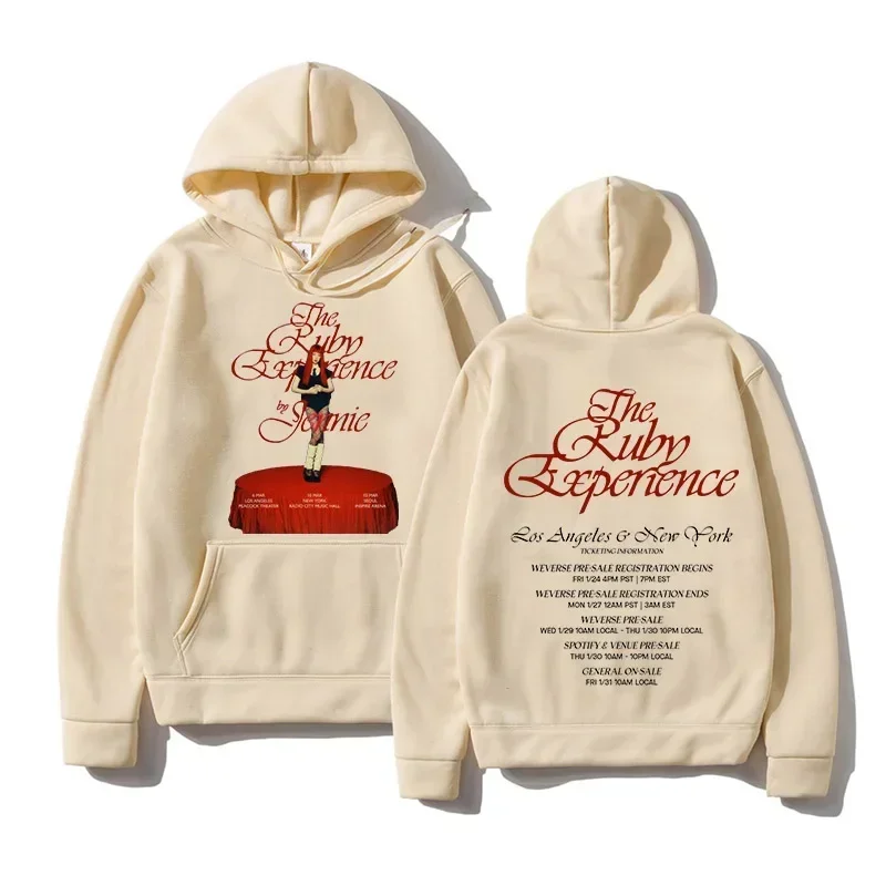 JENNIE Ruby Hoodie 2025 New Album Fashion Men/women Hoodies Harajuku Aesthetic Winter Clothes Fleece Pullover Sweatshirt Vintage