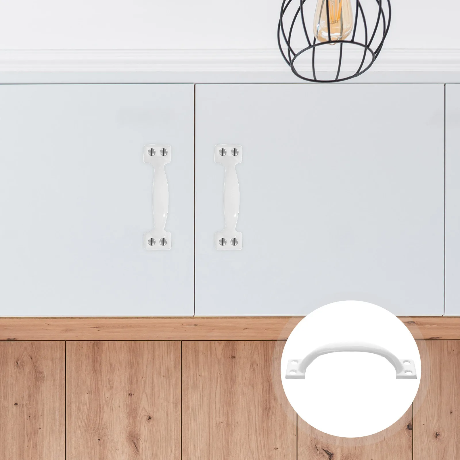 

1Set Vintage Iron Metal Door Handle Knob for Kitchen Cabinet Drawer Pull Hardware Decorative Gate Fence Gate Handle