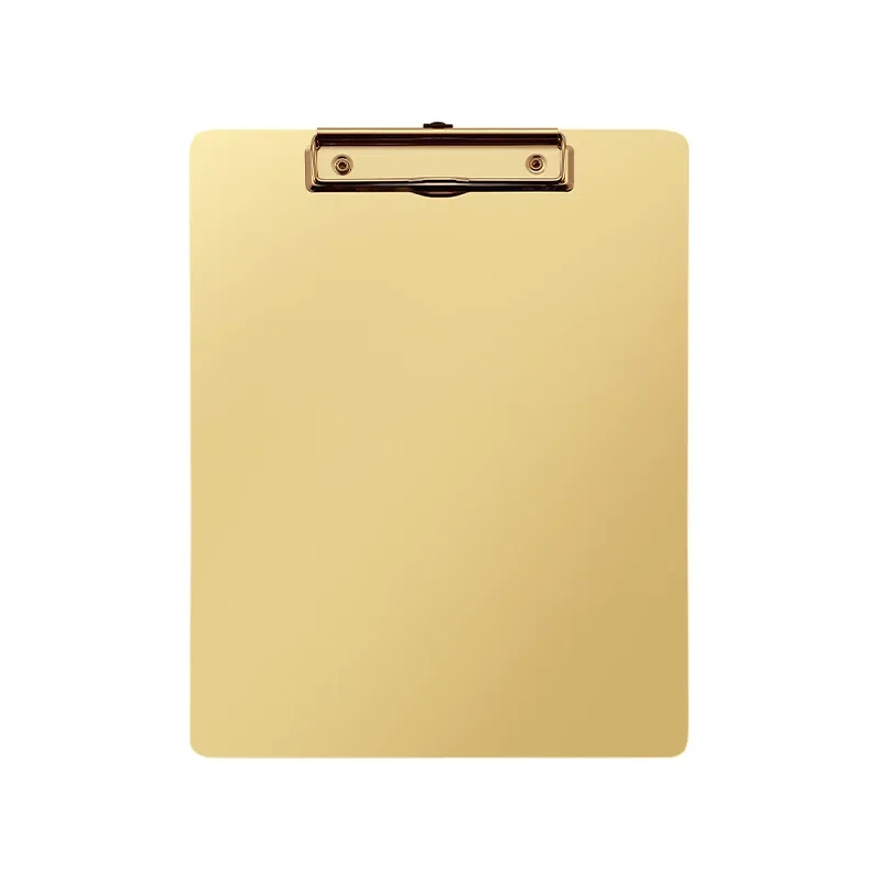 Imagem -05 - Clip Board de Armazenamento Escrevendo Arquivo Tala Suprimentos de Negócios Prancheta de Metal Dourado a4 a5 Aço Inoxidável