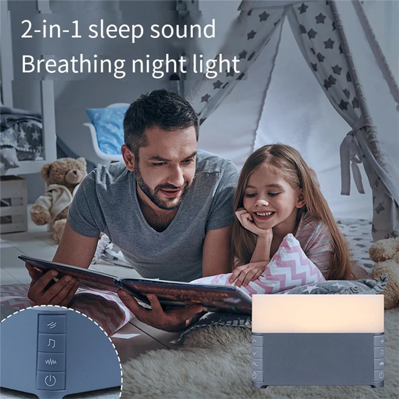 

ELECT-White Noise Machine Baby Audlt Sleep Aid 39 Songs Soothing Sounds With Soft Night Light Timer Noise Player