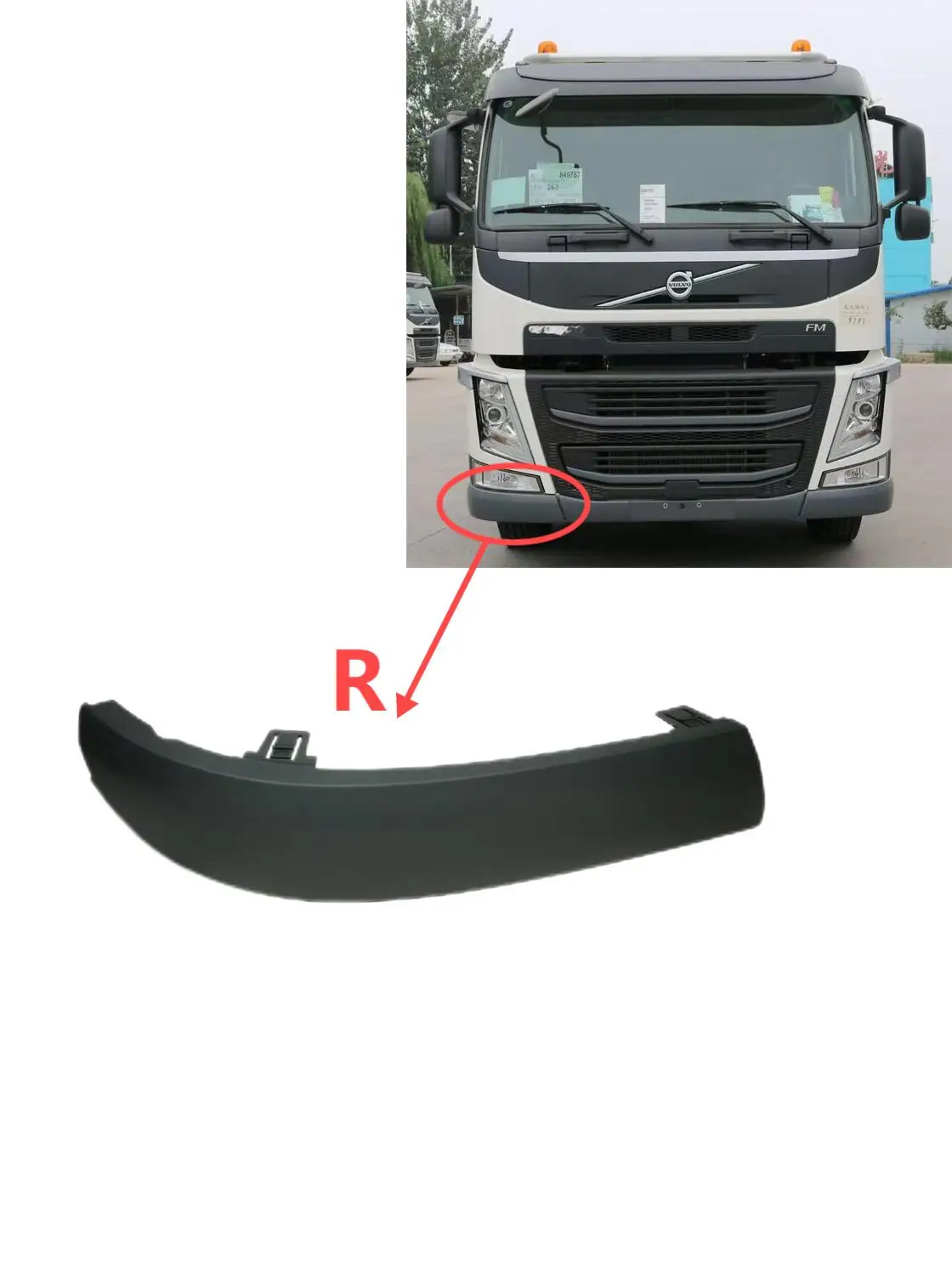 

Подходит для углового пластикового бампера грузовика Volvo OEM левый 21316575 21413789 82090731 Правый 21316577 21413786 82090735