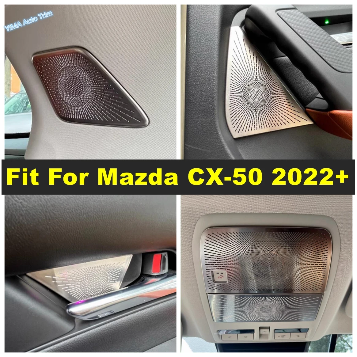 

Door Speaker / Pillar C Horn / Inner Handle Bowl / Reading Lights Fit For Mazda CX-50 2022 - 2024 Shiny Car Interior Accessories