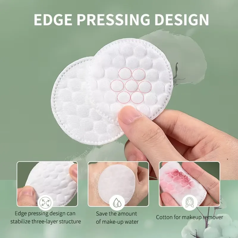 1/2/3 パックの丸い使い捨てクリーニングコットンメイク落としマニキュアリムーバーソフトフェイスクリーナーコットンパッドリムーバー