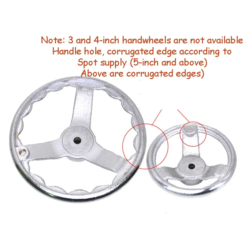 1pcs Iron Handwheel 3/4/5/6 Inch Chrome Plated Mechanical Handwheel  for Milling Machine Grinders Lathe Industrial Tools