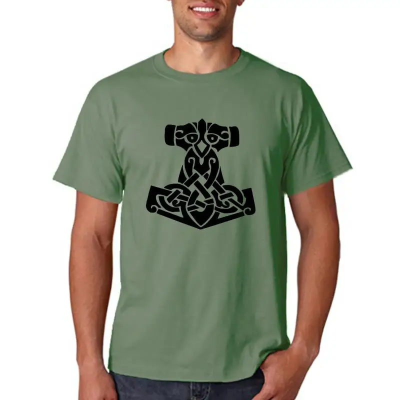 Camiseta del martillo de Thor, camiseta de Thor Hammer VIking, camiseta informal fresca del orgullo, camiseta Unisex para hombre, nueva camiseta de moda, envío gratis