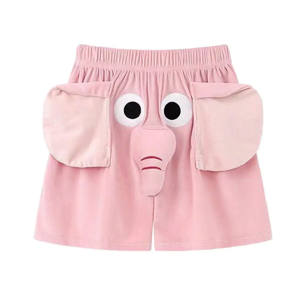 Éléphant Boxer Shorts pour hommes drôle nouveauté Shorts taille élastique sous-vêtements humoristiques hommes pantalons courts bleu rose usage quotidien Shorts