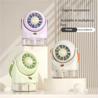 MEET SUN usb charging mini electric fan desktop spray air conditioning fan 3 grade air conditioning water-cooling fan USB typ