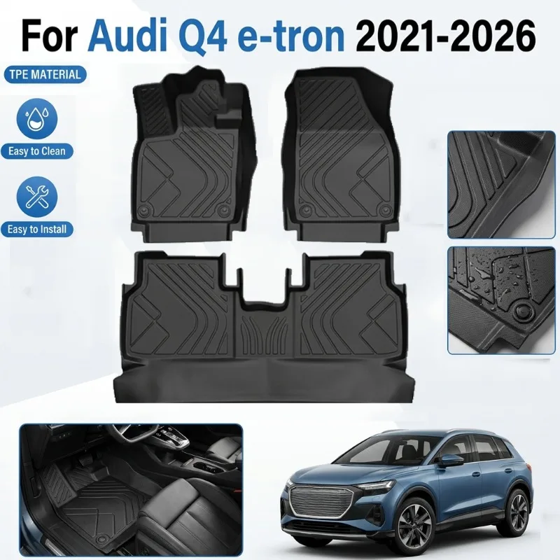 Floor Mat Cargo Liner For Audi Q4 e-tron 2021-2026 TPE Floor Car Accessories Interior