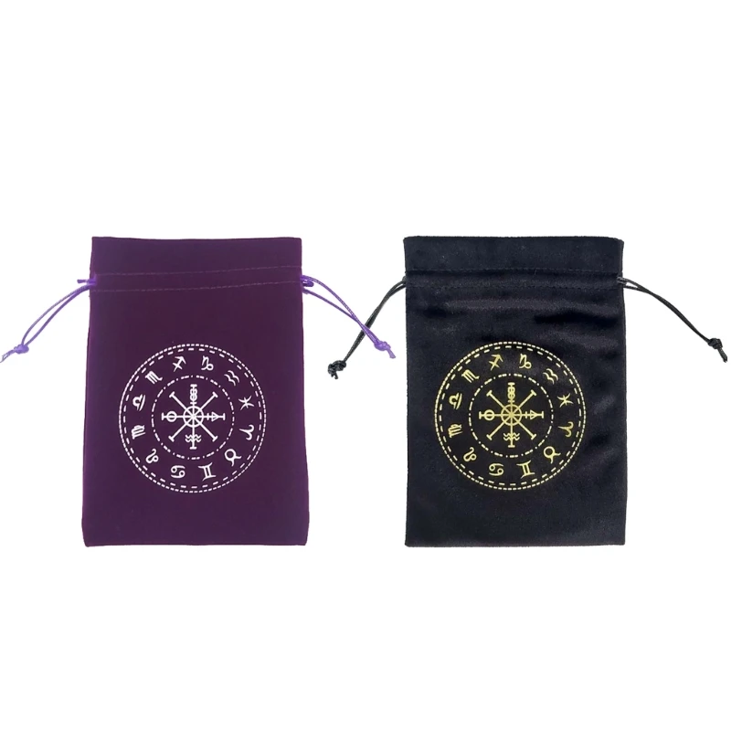 Tarot Card Storage Bag Printed Drawstring Bag Flannelette Tarot Game Cards Bags DropShipping