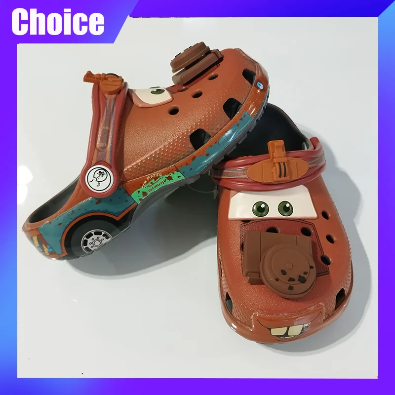 

Disney Mater Kids Slippers Lightning Mc-queen Cartoon Hole Sandals Kawaii Eva Anime Home Beach Comfort Breathable Slippers Gift