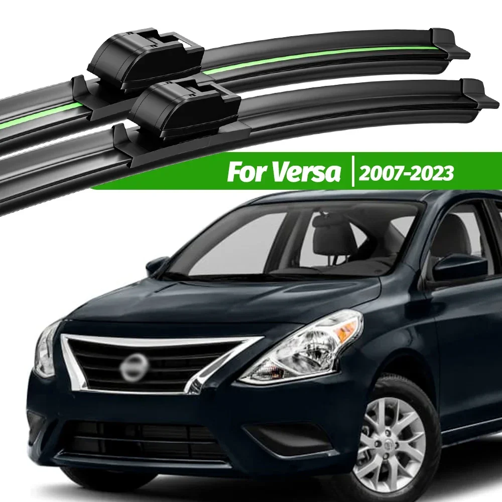 

For Nissan Versa 2007-2023 2pcs Front Windshield Wiper Blades 2008 2011 2013 2017 2019 2021 Windscreen Window Accessories