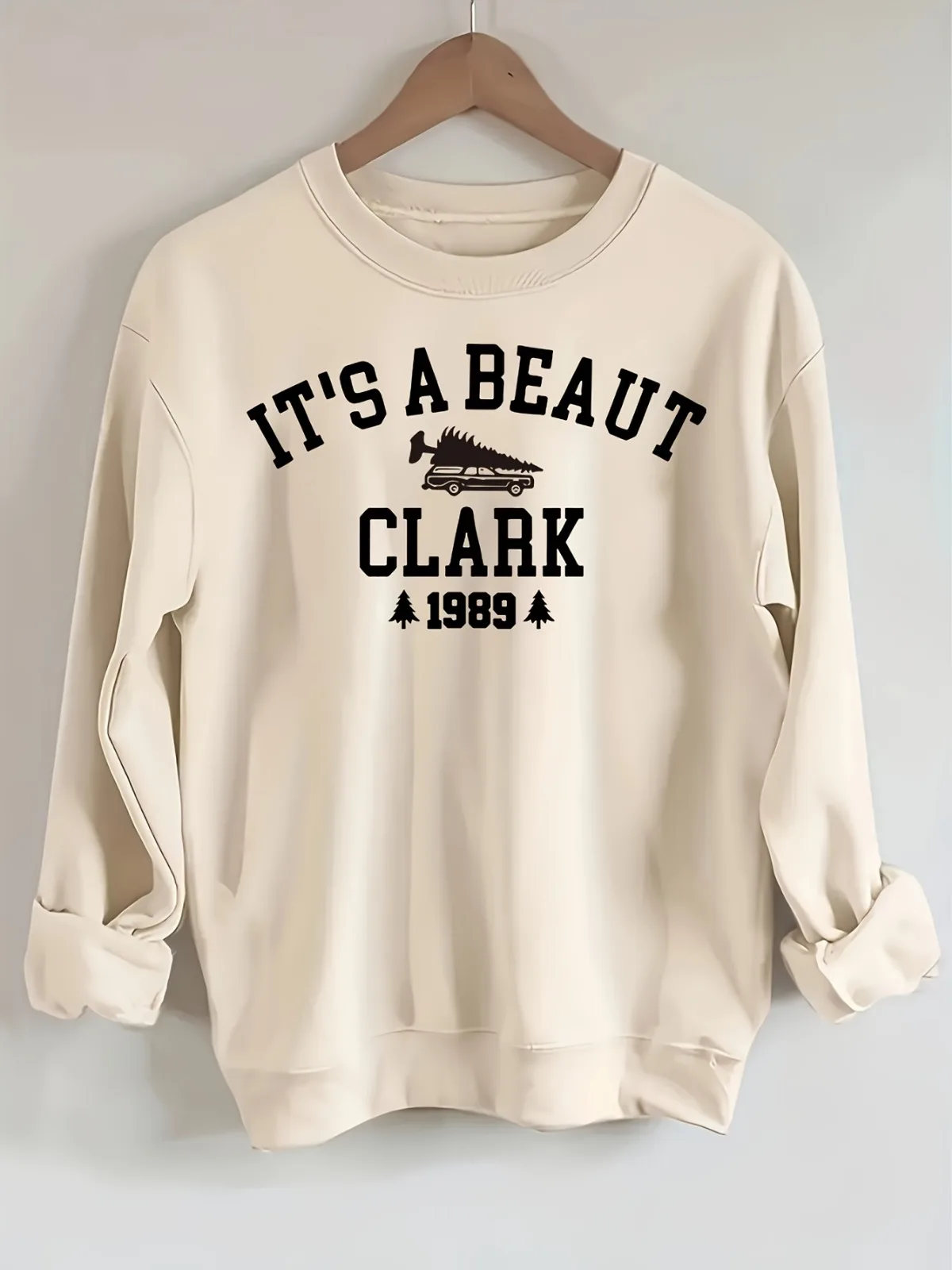 Sudadera informal de cuello redondo a la moda para mujer con jersey con patrón personalizado, regalo de vacaciones cómodo y suelto para uso diario para amigos