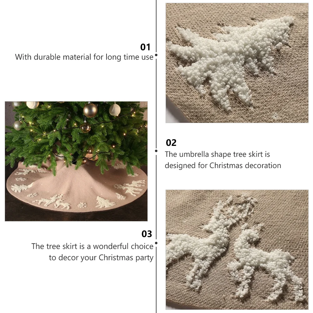 

1Pcs Christmas Tree Skirt Premium Material Soft Texture Xmas Tree Bottom Cover Holiday Party Home Decor