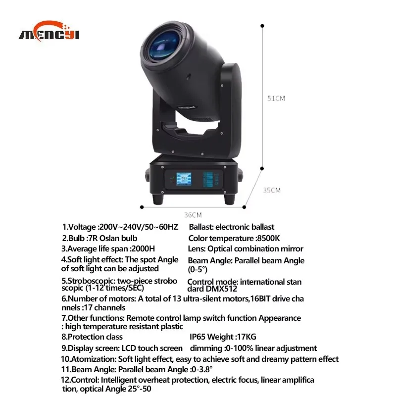 DMX512 Fascio di luce a testa mobile modello 3 in 1 da 250 W LED