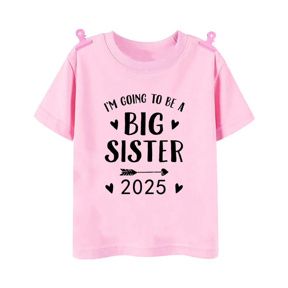 I\'m Being Promoted To Big Sister/Brother 2025 Baby Announcement Shirt Kids T-Shirt Children Tops Child Summer Short Sleeve Tees