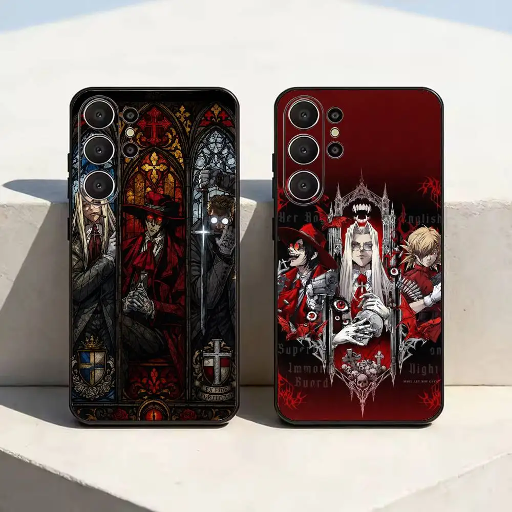Dark Fantasy Hellsing Black Soft Silicone Phone Case for Samsung Ultra S26, S24, S21, S22, S23, S30, Plus, Lite
