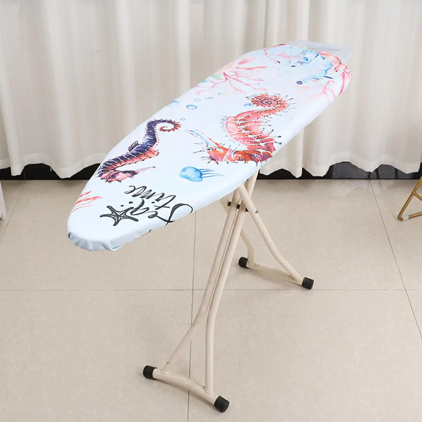 Durable Ironing Board Cover Stain Resistant Thick Padding 140x50cm Elastic Ironing Board Padded Cover for Laundry Supplies