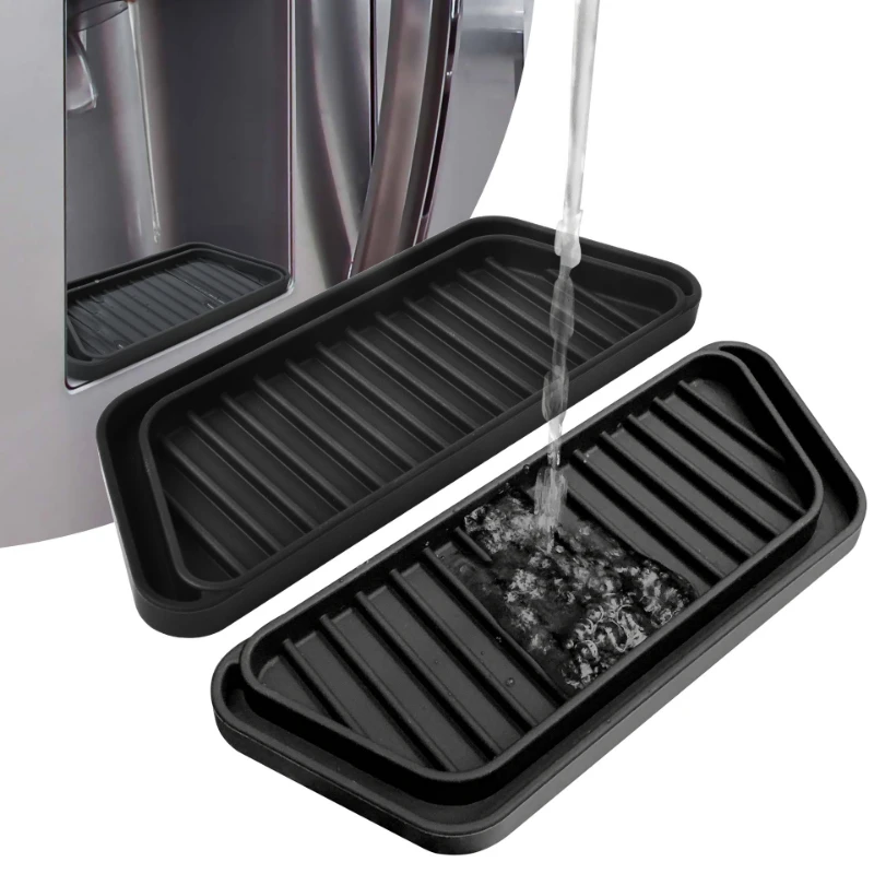 

Reusable kitchen Fridge Accessories refrigerator Anti splash & overflow drainage mat silicone refrigerator drip catcher tray