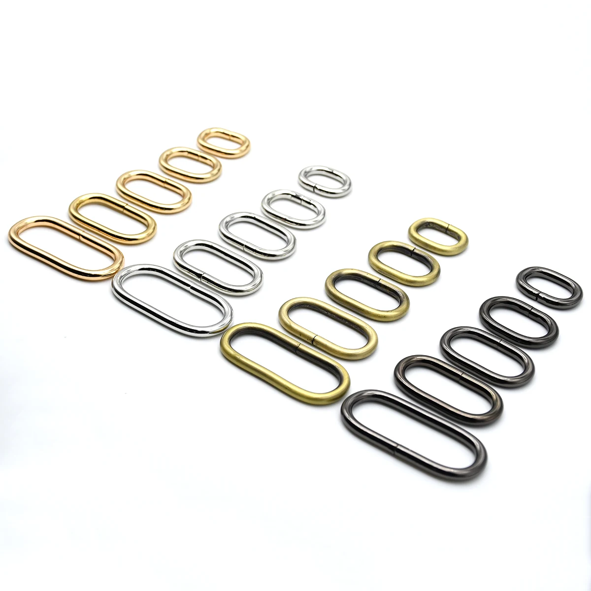Metal Bag Strap Adjuster Loop Oval O Ring Buckle Leathercraft Bag Parts Strap Belt Webbing Garment Hardware Accessories