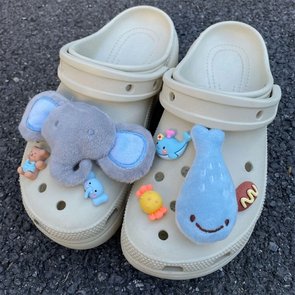 

Super Sized Creative Cute Elephant Dolphin Doll Charm Shoe Accessories Cartoon Fashion Trend Men And Women DIY Clogs Shoe Buckle