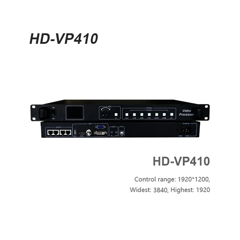 HD-VP210 3-in-1อันทรงพลัง HD-VP410ตัวควบคุมหน้าจอ LED รองรับตัวประมวลผลวิดีโอส่งการ์ดและ U-Disk Play