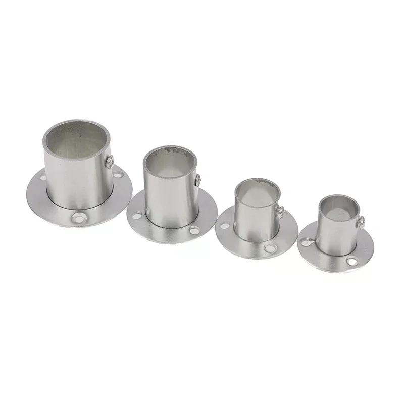 /TPz/Stainless Steel Flange for Wardrobe Curtain Rod Holder Round Tube Holder Bracket Furniture Fittings Towel Tube Holder