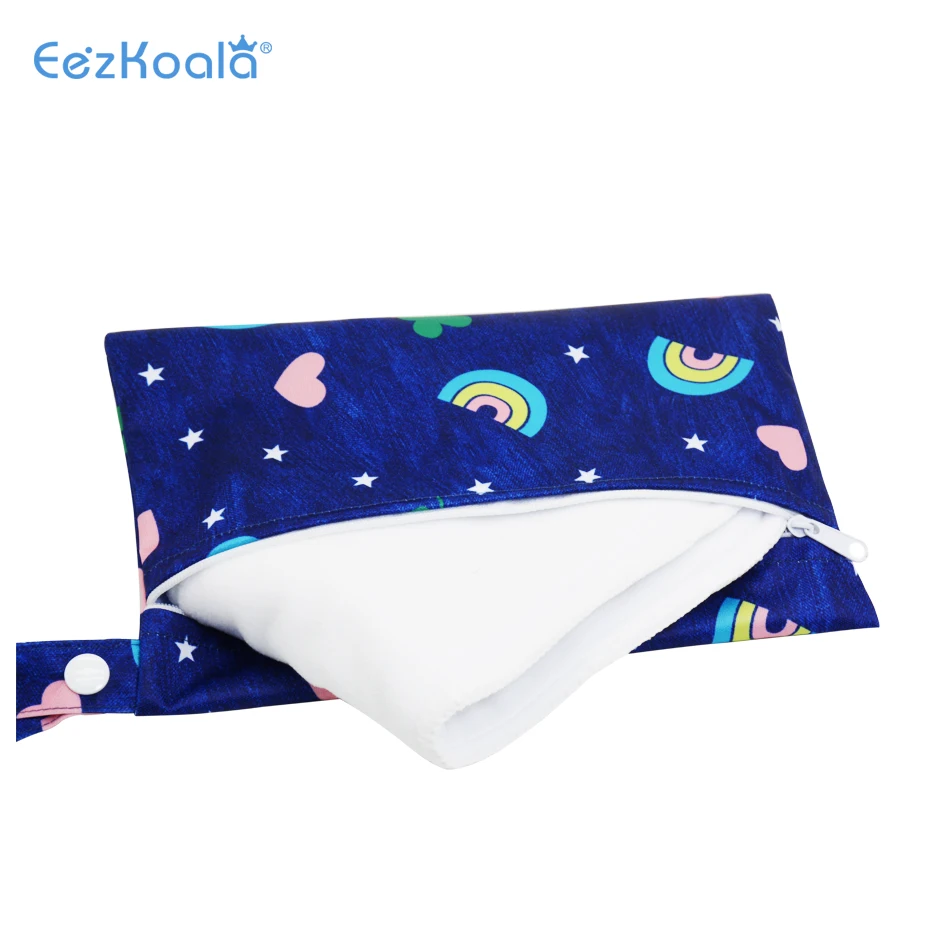 EezKoala Kleine Wet Bag Für Baby Tuch Windel Tasche Für Menstruation Pads 15X 22,5 cm, zipper Wasserdicht Wiederverwendbare und Waschbar Wetbag