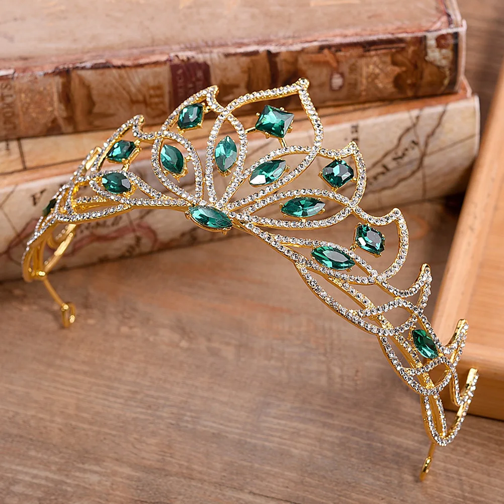 

Crystal Petal Crown Bride Wedding Headpiece Bridal Tiaras for Simple Crowns Headgear