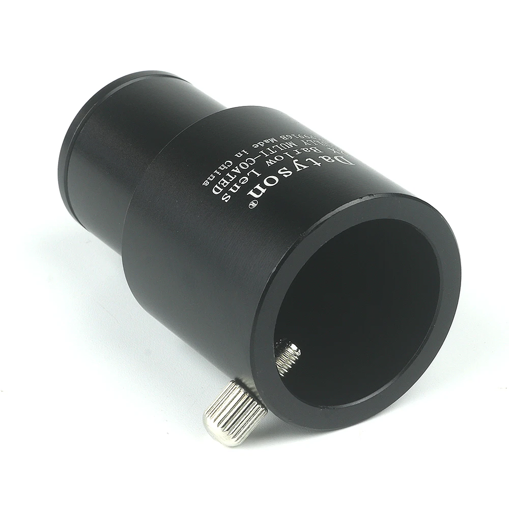 Datyson Barlow Lens 2X Teleconverter Metal Fully Multi-Coated Glass for 0.965 Inch Astronomical Telescope Eyepiece