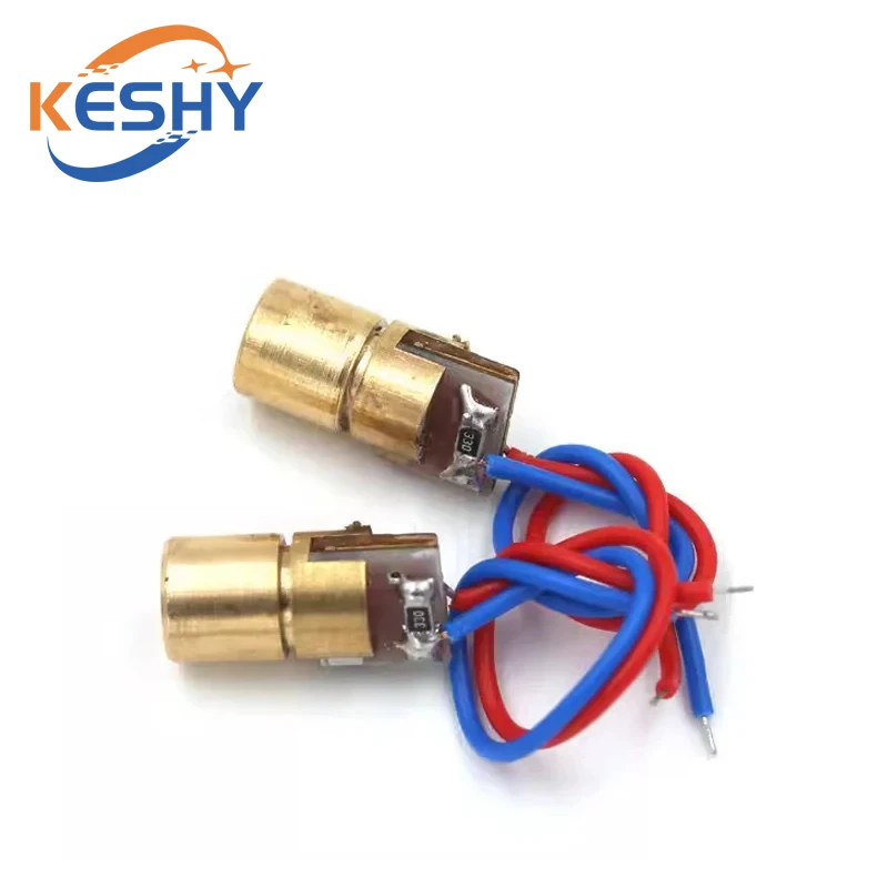 10 قطعة قابل للتعديل مؤشر ليزر صغير ديود ريد دوت ليزر ديود الدائرة 3 فولت/5 فولت 5 ميجا واط 650nm وحدة مؤشر البصر النحاس رئيس