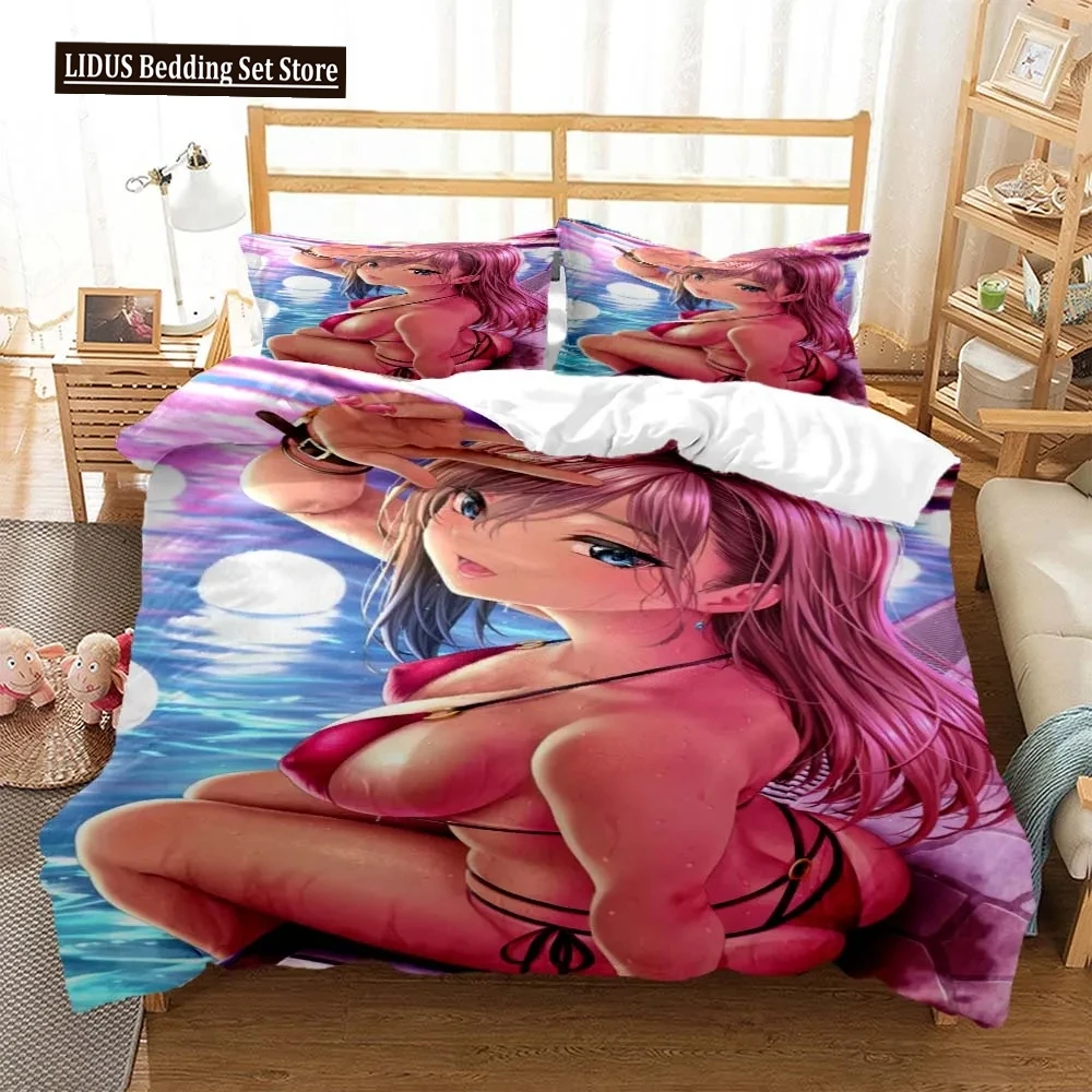 

Sexy Beauty Cartoon Digital Printed Bedding Comforter Bedding Sets Bedding Set Luxury King Size Bedding Set Costomizable