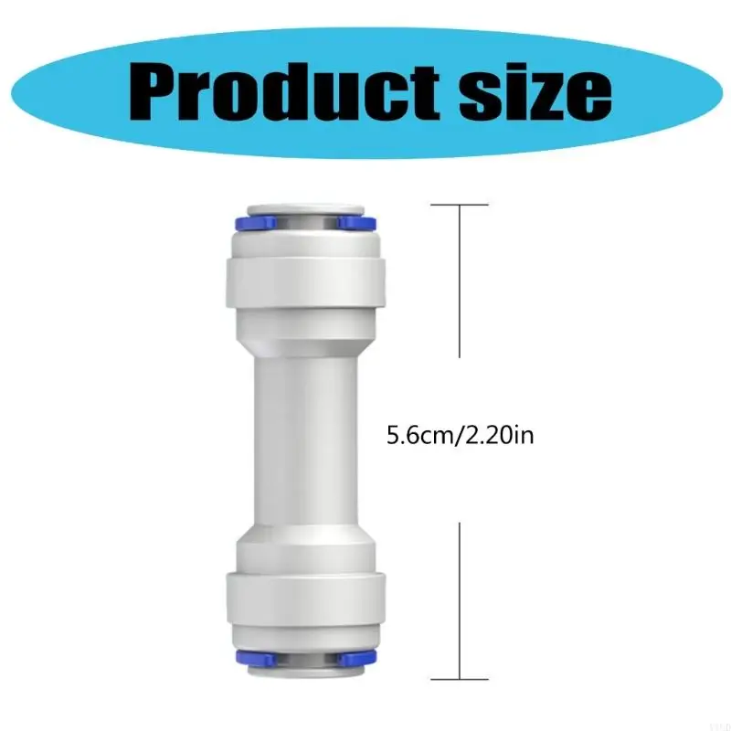 652F 2Pcs 3/8inch Quick Check Valves Push to Way Check Valves Plastic Quick Fittings Easy Install
