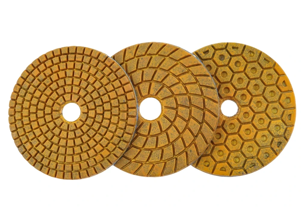 6 Stück/Set, 4 Zoll, hochwertige Polierpads, 100 mm, Hybrid, extra hartes Material, Nasspolierpad für Marmor, Granit und Stein, für schnelles Schleifen. – Detail 1