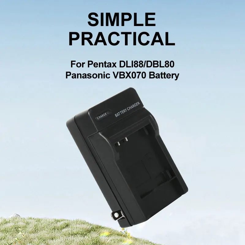D-Li88 DLI88 DB-L80 VW-VBX070 Li-ion Battery Charger for Pentax Optio H90 P70 P80 W90 WS80 Cameras Sanyo Xacti DMX-CG11 VP