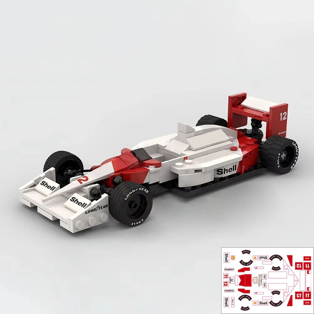 Spot 198PCS Tecnico MOC-59664 Super MP4/4 Squadra Palo Super Auto Da Corsa Modello Creatori di Costruzione Blocco Mattoni Giocattolo Del Capretto Regalo Di Compleanno