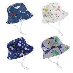 New Summer Panama Baby Girls Hats Cartoon Boys Fisherman Hat Kids Beach Sun Cap Outdoor UV Bucket Hat Toddler Sun Cap