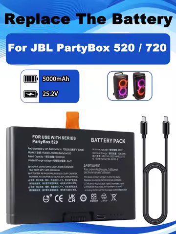 21.6V 5000mAh FG6CELL21700G Replacement Battery For JBL Partybox520 Partybox720 Boombox4 Bluetooth Speaker AI Sound Boost