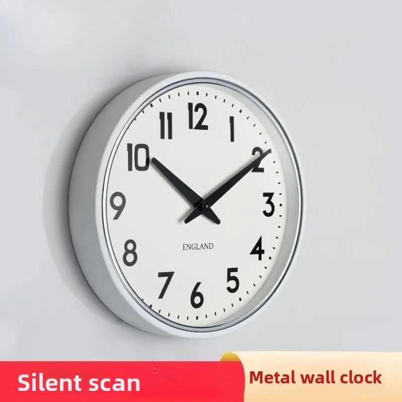 Nordic Modern Simple Living Room Decoration Round Clock Fashionable Silent Arabic Numeral 10 Inch Quartz Wall Clock