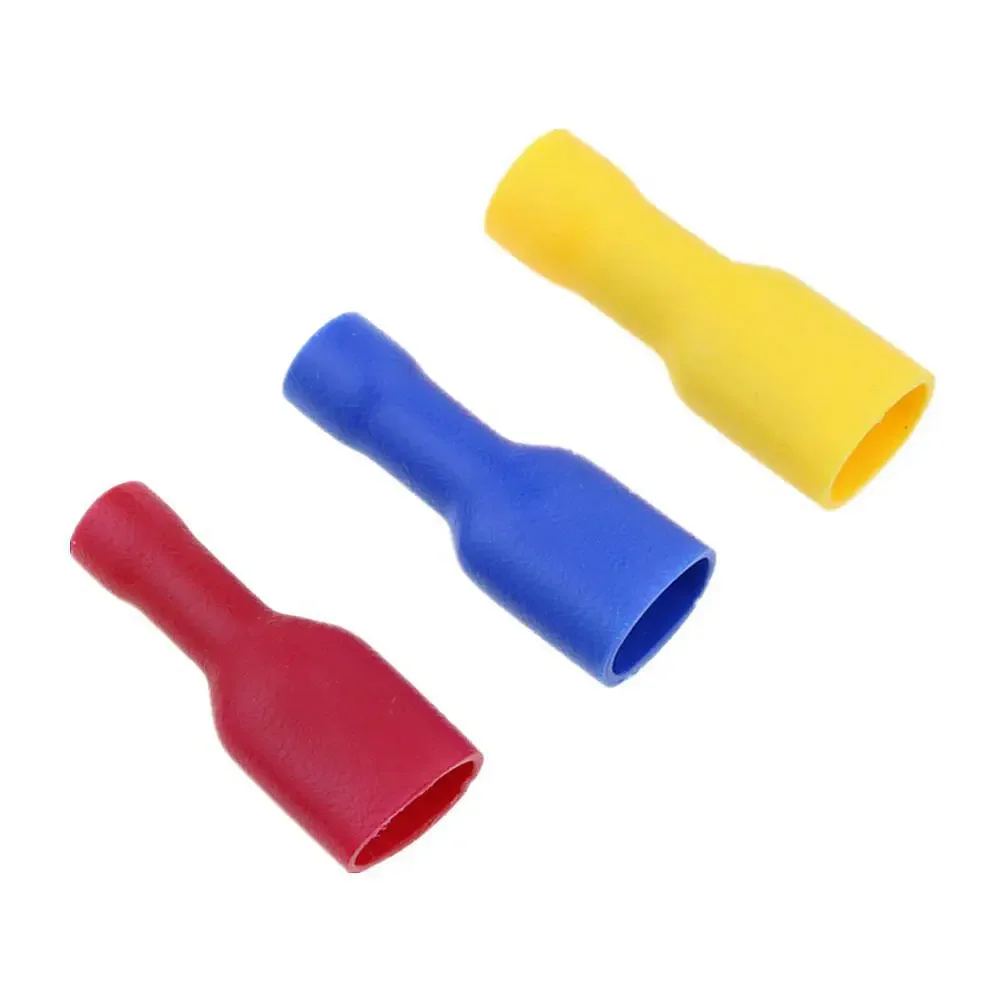 10/50/100PCS 2.8/4.8/6.3mm Spade Crimp Terminals Wire Connectors Insulated Female For Quick Connection Cables Splice Plugs