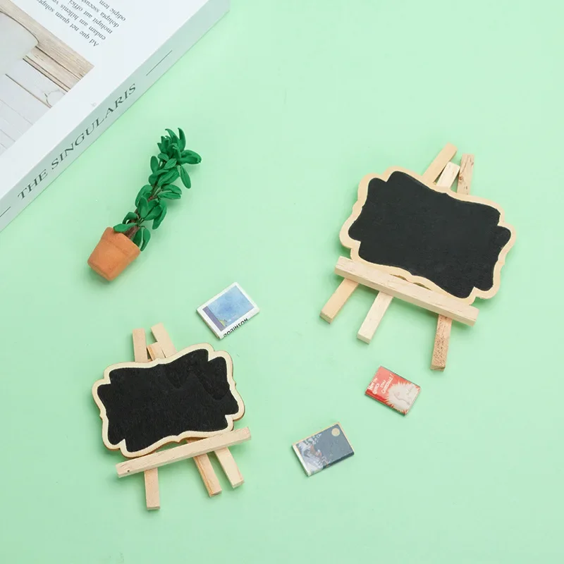 Universal Multifunction DIY Decoration Mini Wooden Blackboard Bracket Holder Portable Creative Message Board For Wedding Party